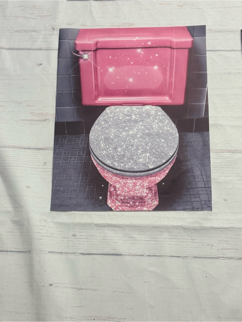Pink Glam Bathroom Wall Art Set - 6 Piece - Picture 7 of 14